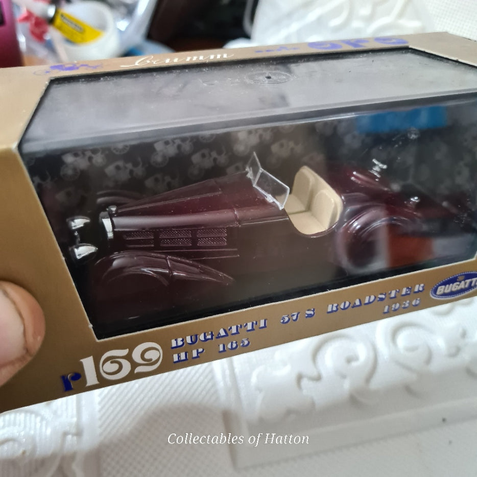 retro Brumm R169 1:43 Bugatti 57 S Roadster 1936  diecast model mint boxed