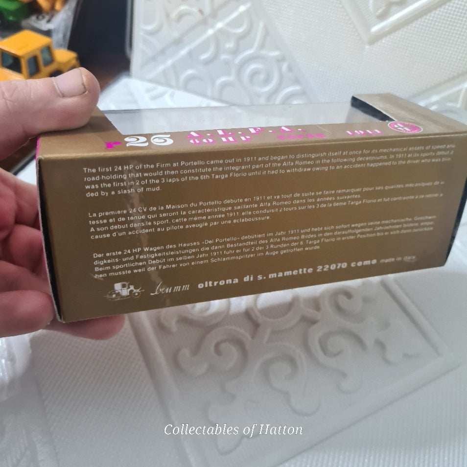 retro Brumm R66 1:43 Alfa Romeo 1911 Corsa Racing car diecast model mint boxed