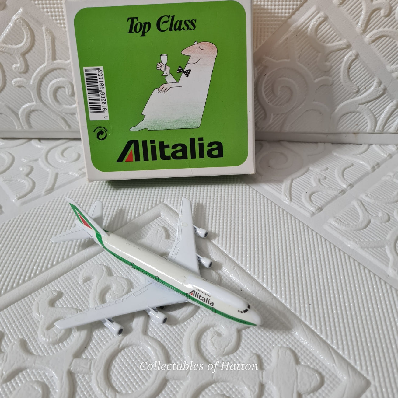Schabak 1:600 Boeing 747 Jumbo prima Alitalia diecast plane boxed made in Germany light wear 901/15