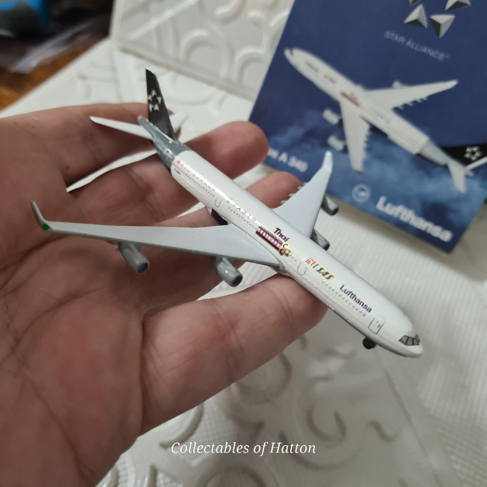 Schabak 1:600 Airbus A-340 Star Alliance Lufthansa diecast plane boxed made in Germany excellent 955/1s