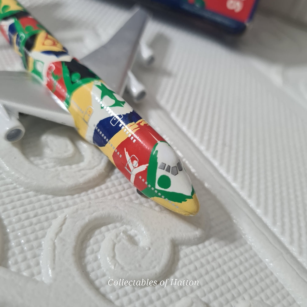 Schabak 1:600 Boeing 747-300 South African airways diecast plane boxed made in Germany excellent 901/8nd