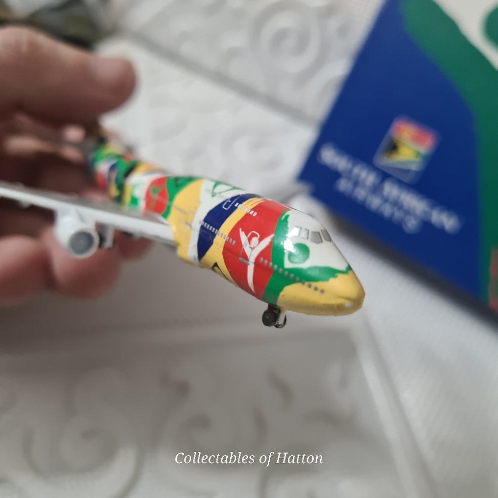 Schabak 1:600 Boeing 747-300 South African airways diecast plane boxed made in Germany excellent 901/8nd