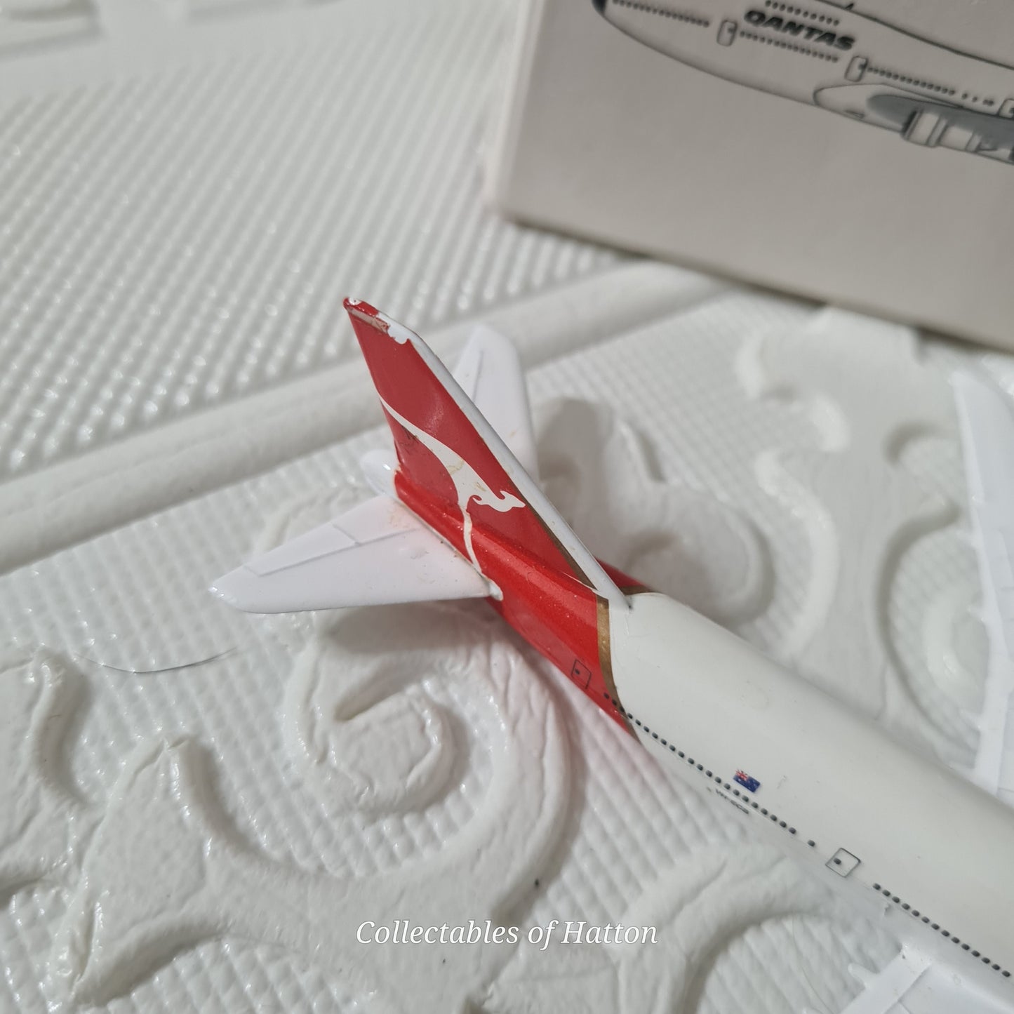 Schabak 1:600 Boeing 747-300 Qantas diecast plane boxed made in Germany excellent 901/28