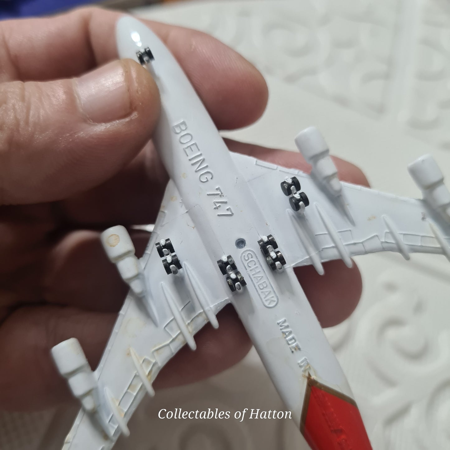 Schabak 1:600 Boeing 747-300 Qantas diecast plane boxed made in Germany excellent 901/28