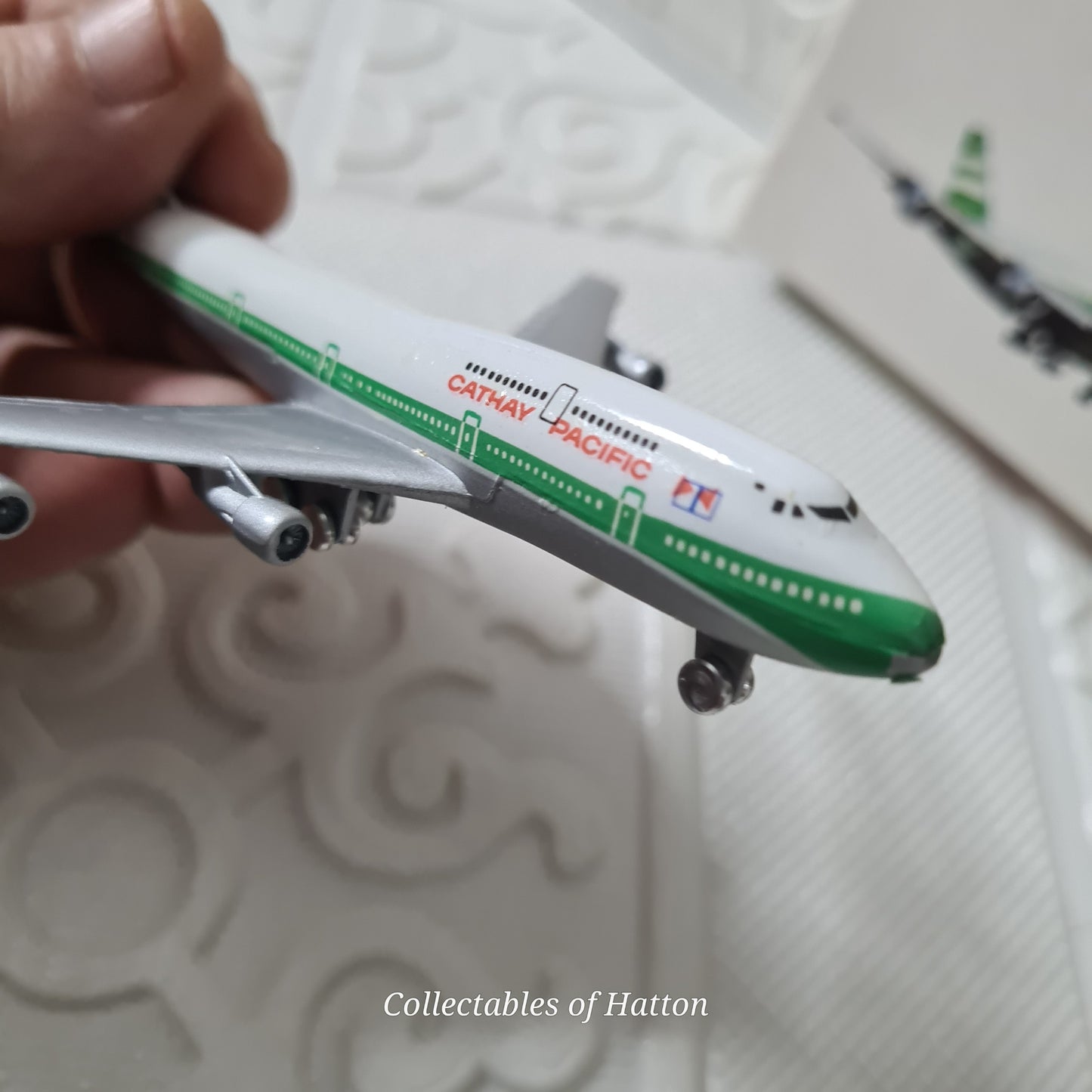 Schabak 1:600 Boeing 747-200 Cathway Pacific diecast plane boxed made in Germany Good 901/50a