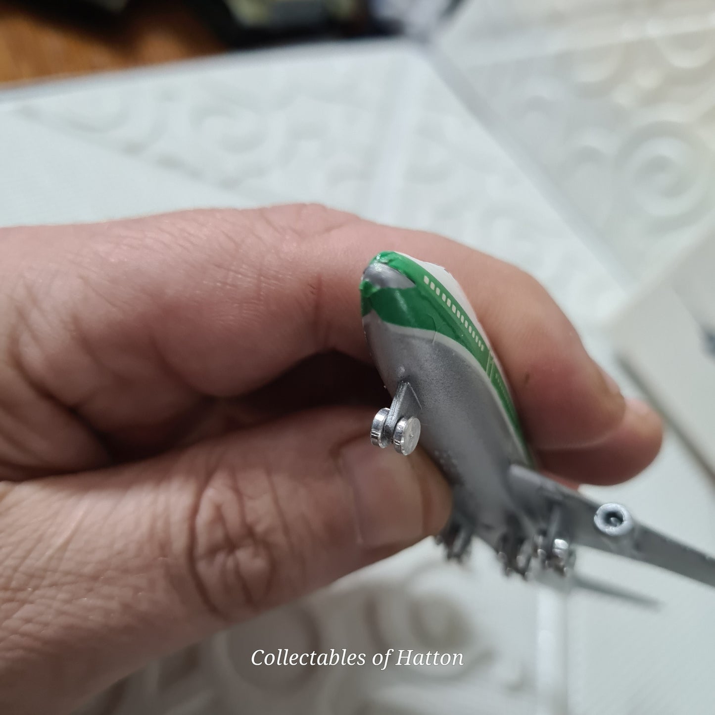 Schabak 1:600 Boeing 747-200 Cathway Pacific diecast plane boxed made in Germany Good 901/50a