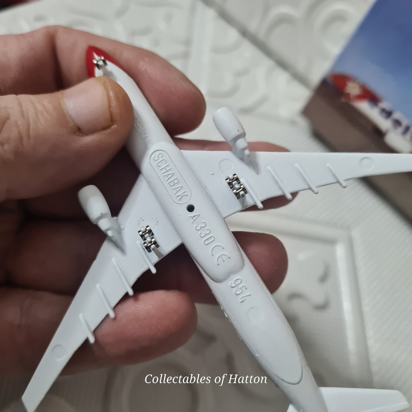 Schabak 1:600 Airbus A 330 Edelweiss diecast plane boxed made in Germany Excellent 954/173