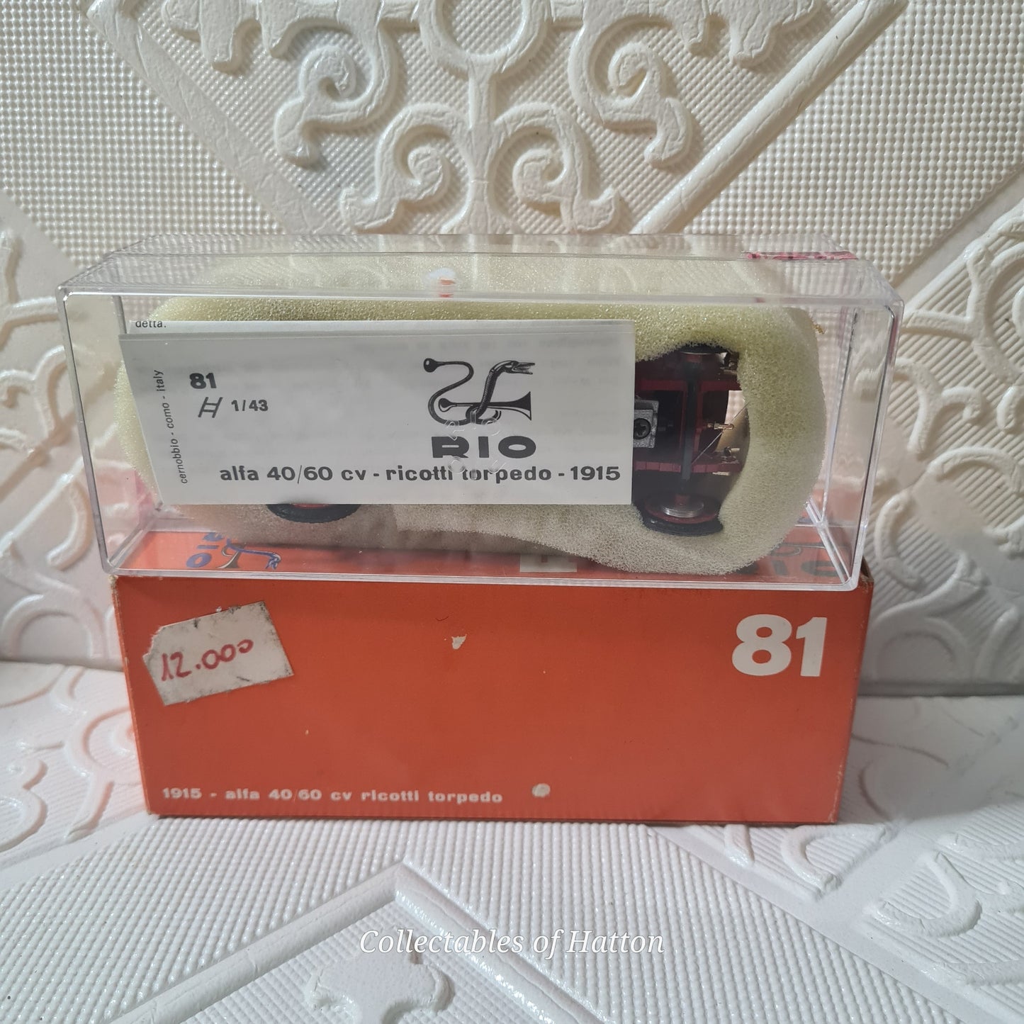 Rio 1:43 Scale Diecast Car Rio Alfa Romeo Ricotti Torpedo 40/60 HP 1915 Models 81 mint boxed