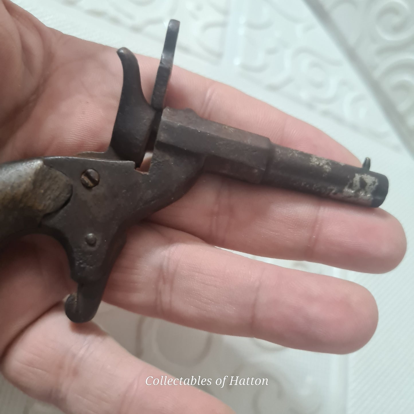 late 1800's Victorian postman's dog scarer pistol maker origin unknown