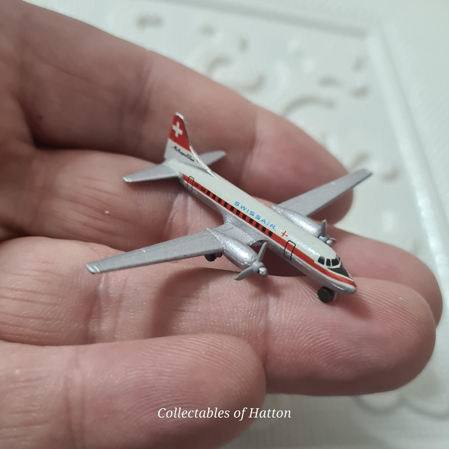 Schabak 1:600 CV 440 Convair Metropolitan Swissair diecast plane boxed made in Germany boxed 933/4