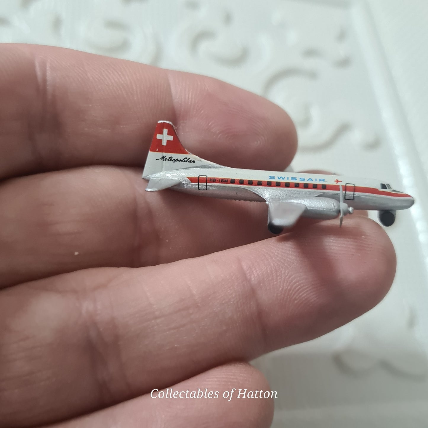 Schabak 1:600 CV 440 Convair Metropolitan Swissair diecast plane boxed made in Germany boxed 933/4