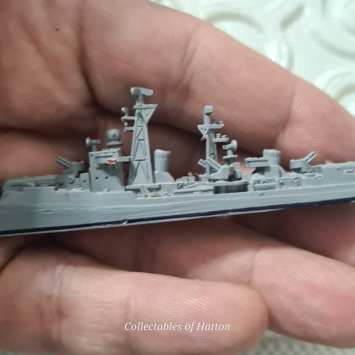 Hansa S89 1:1250 Waterline Krupny class battleship made in Germany metal model ship loose