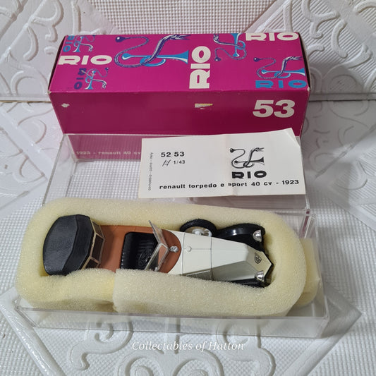 53 Rio 1:43 Renault 40 cv sport 1923 italian diecast perfect boxed retro model
