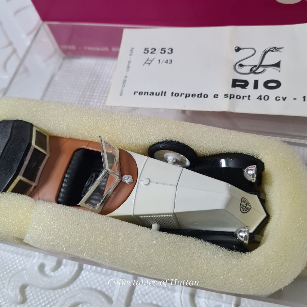 53 Rio 1:43 Renault 40 cv sport 1923 italian diecast perfect boxed retro model