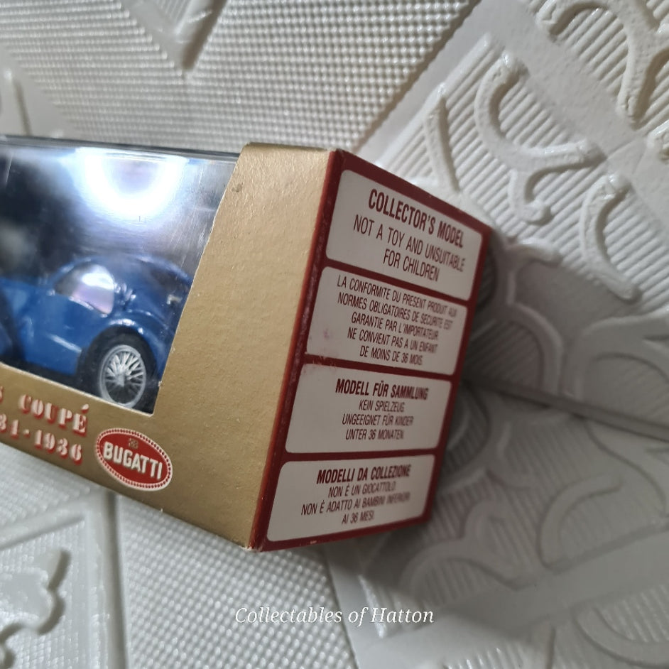 R87 Brumm 1:43 Bugatti 57 S Coupe 1934-36 blue diecast perfect boxed