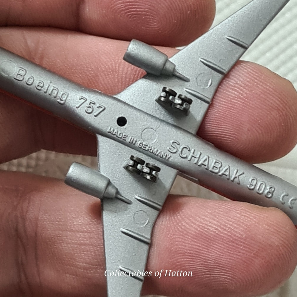 Schabak 1:600 Boeing 757-200 Air Belgium Germany diecast plane boxed 908/152