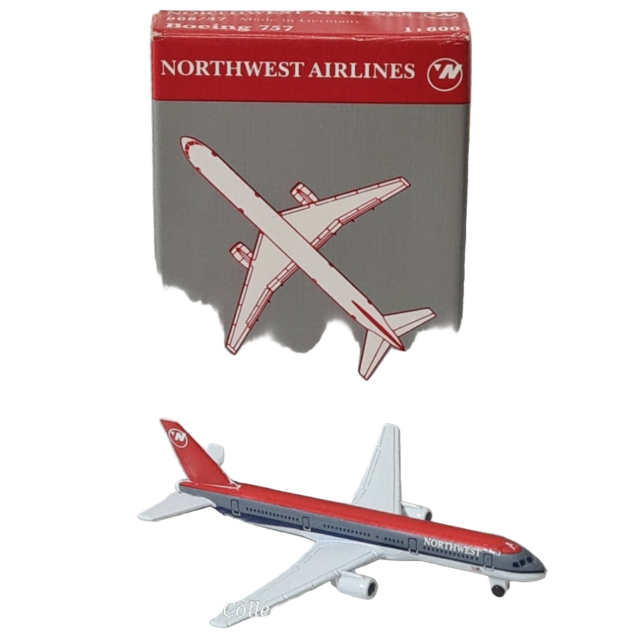 Schabak 1:600 Boeing 757 Northwest airlines Germany diecast plane boxed 908/37