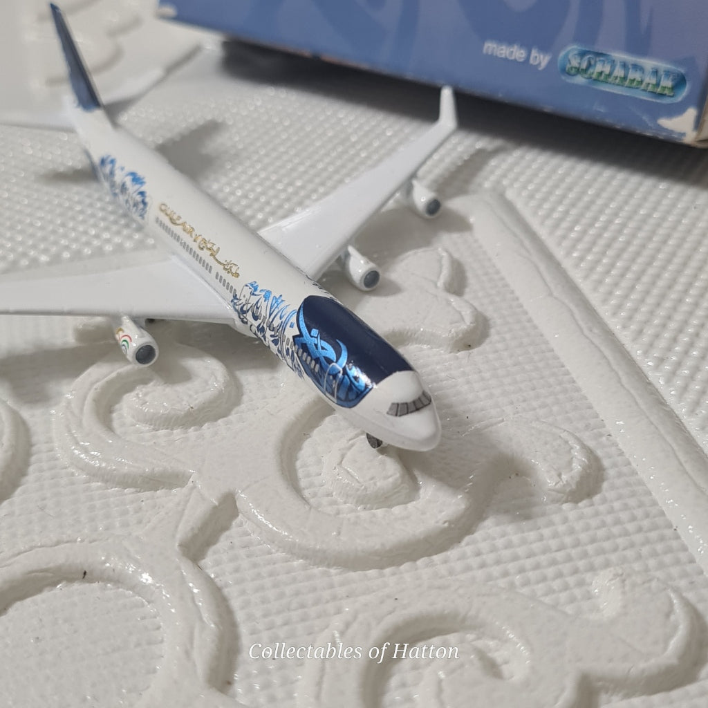 Schabak 1:600 Airbus A-340 Gulf Air Jubilee Germany diecast plane boxed 955/32j