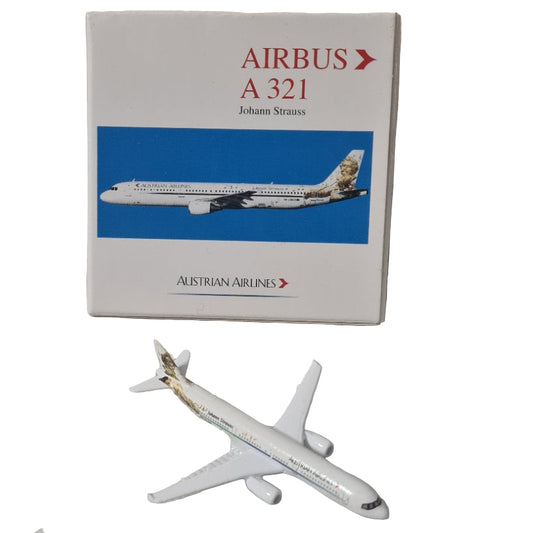 Schabak 1:600 Airbus A-321 Austrian Airlines Johann Strauss Germany diecast plane boxed 956/13s