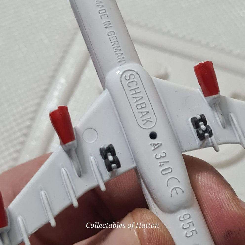 Schabak 1:600 Airbus A-340 Virgin Germany diecast plane boxed 955/127