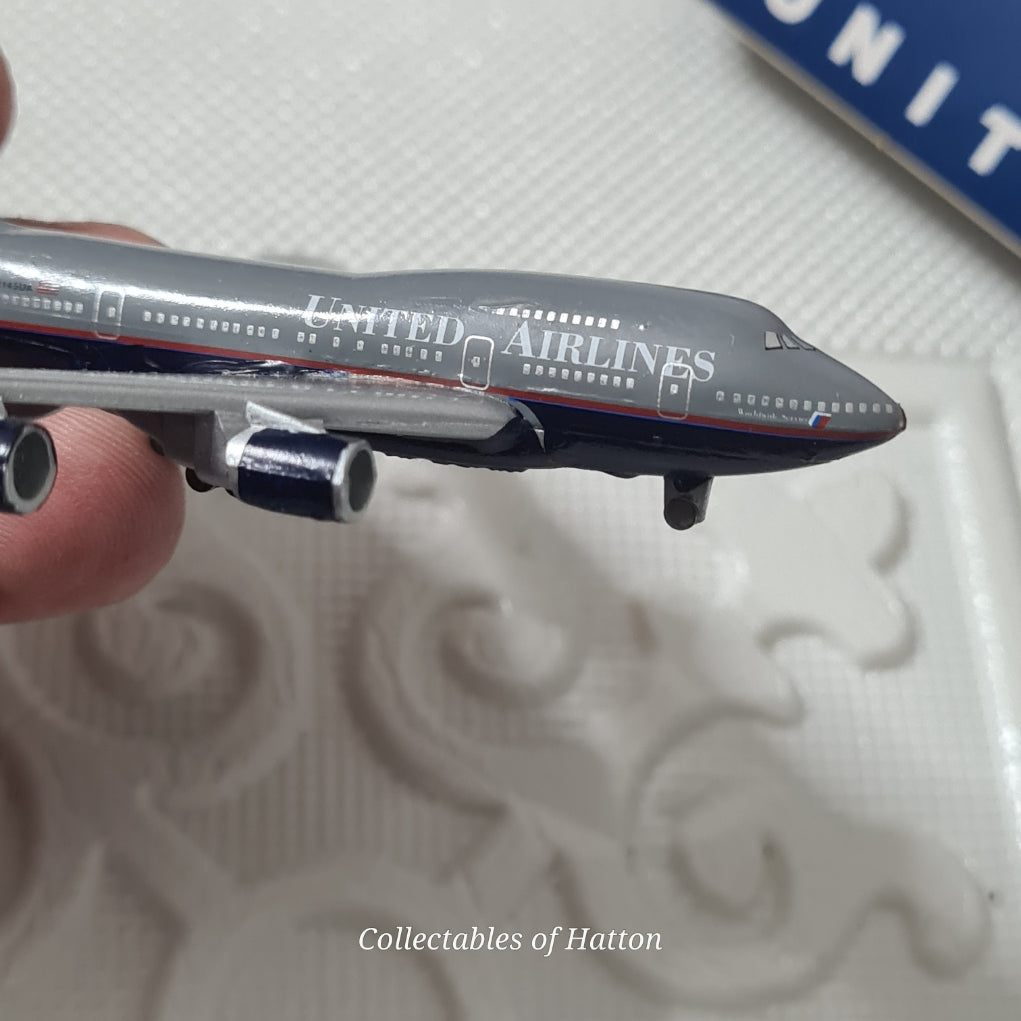 Schabak 1:600 Boeing 747 SP United Airlines Germany diecast plane boxed 919/23