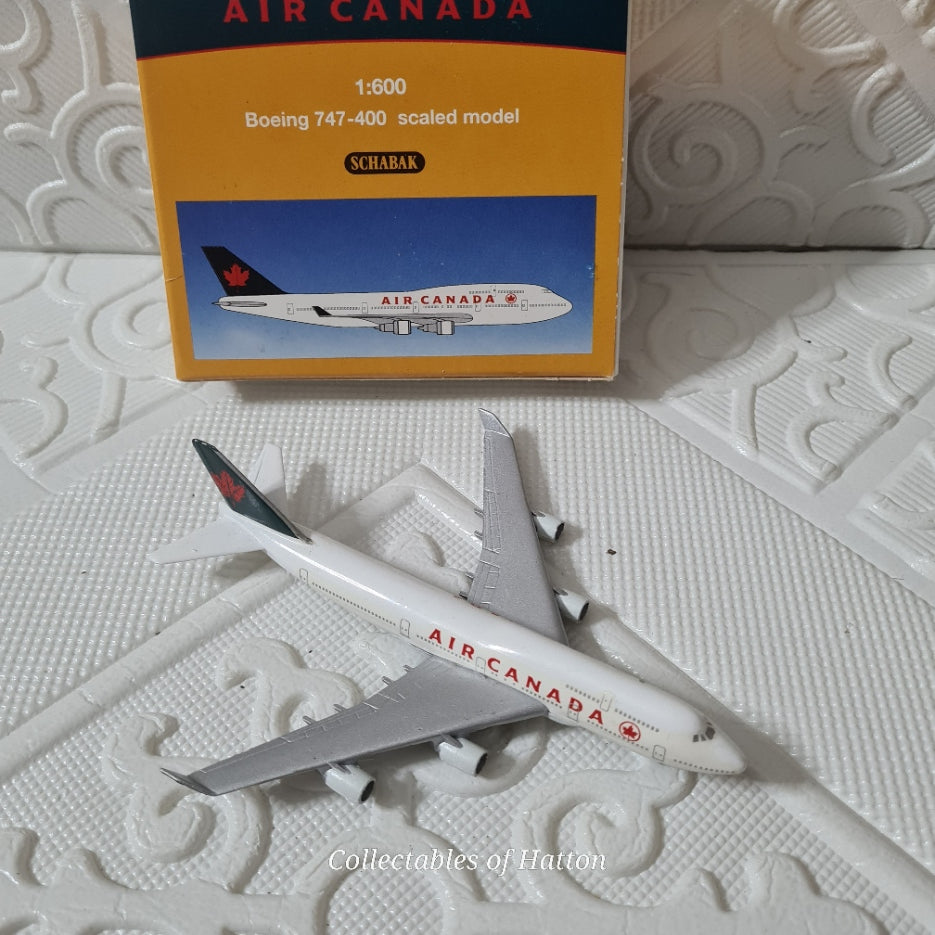 Schabak 1:600 Boeing 747-400  Air Canada Germany diecast plane boxed 921/19