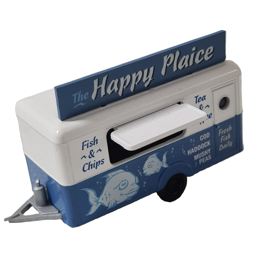 fish and chips diecast model catering trailer oxford