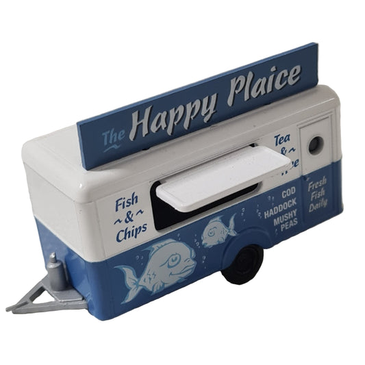 fish and chips diecast model catering trailer oxford