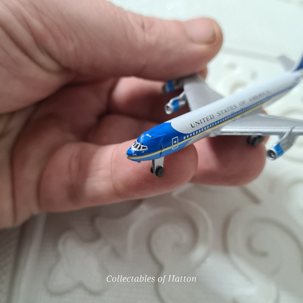 Schabak 1:600 Boeing 707 united states America air force one Ronald Reagan Germany diecast plane boxed 935/86