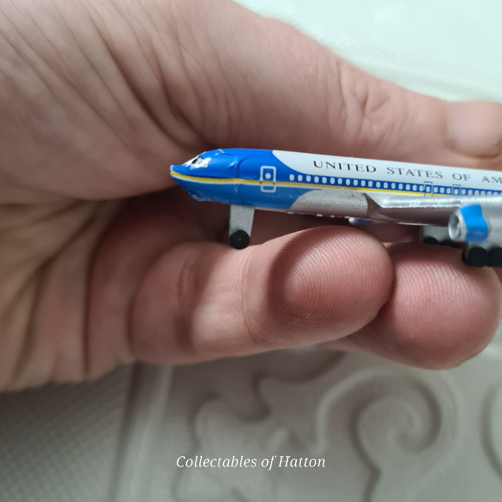 Schabak 1:600 Boeing 707 united states America air force one Ronald Reagan Germany diecast plane boxed 935/86