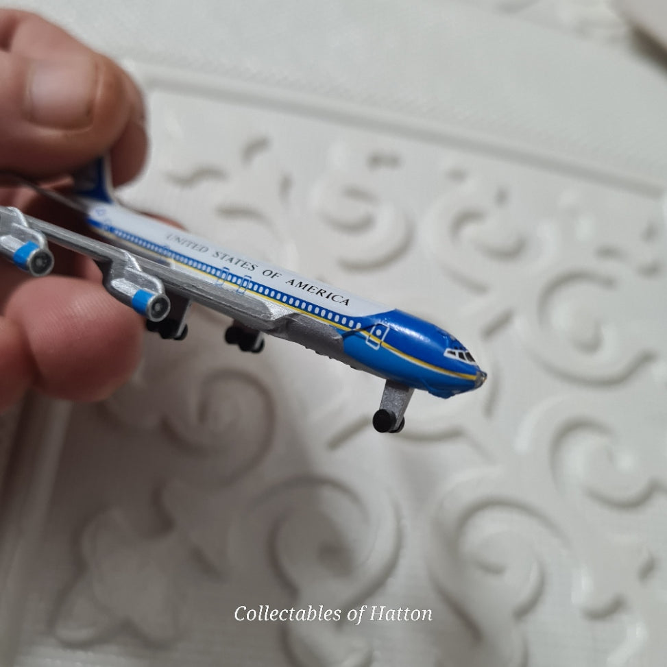 Schabak 1:600 Boeing 707 united states America air force one Ronald Reagan Germany diecast plane boxed 935/86