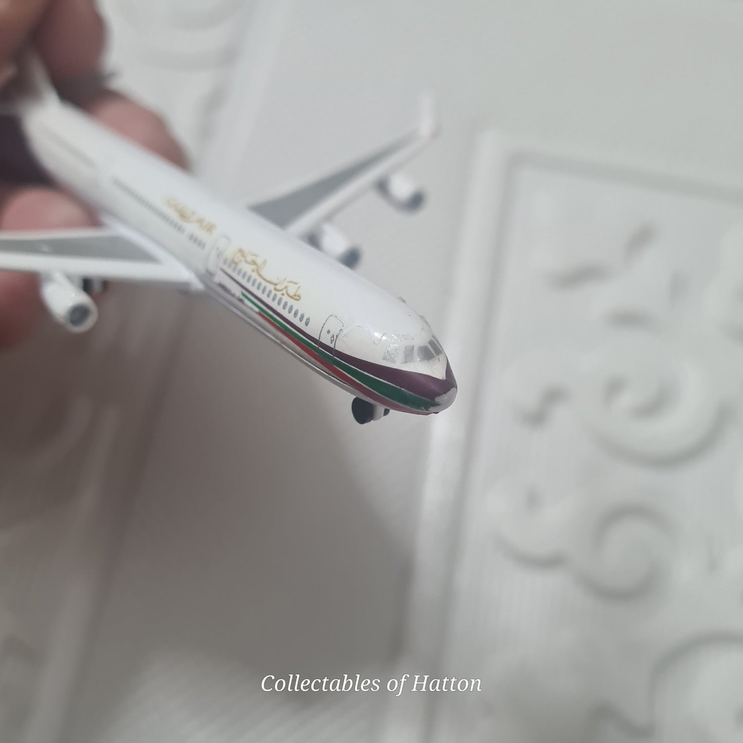 Schabak 1:600 Airbus A-340 Gulf Air Germany diecast plane boxed 955/32