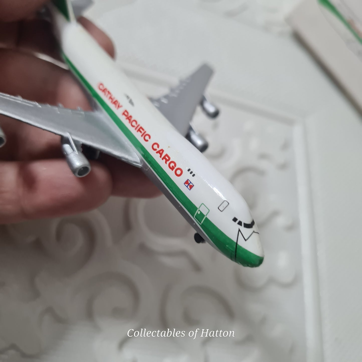 Schabak 1:600 Boeing 747-400 Cathay Pacific Germany diecast plane boxed 921/50