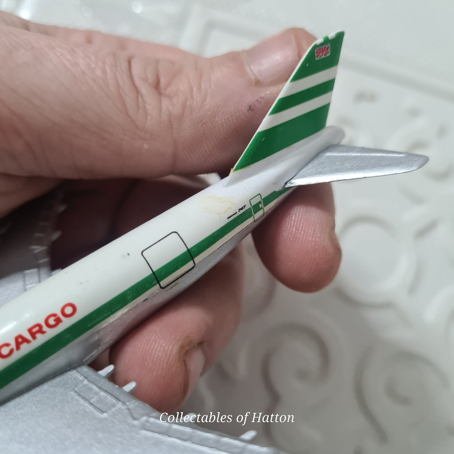 Schabak 1:600 Boeing 747-400 Cathay Pacific Germany diecast plane boxed 921/50
