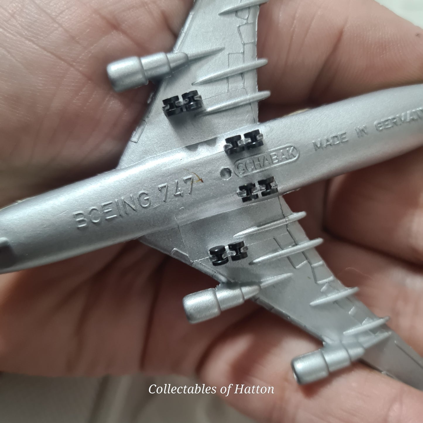 Schabak 1:600 Boeing 747-400 Cathay Pacific Germany diecast plane boxed 921/50