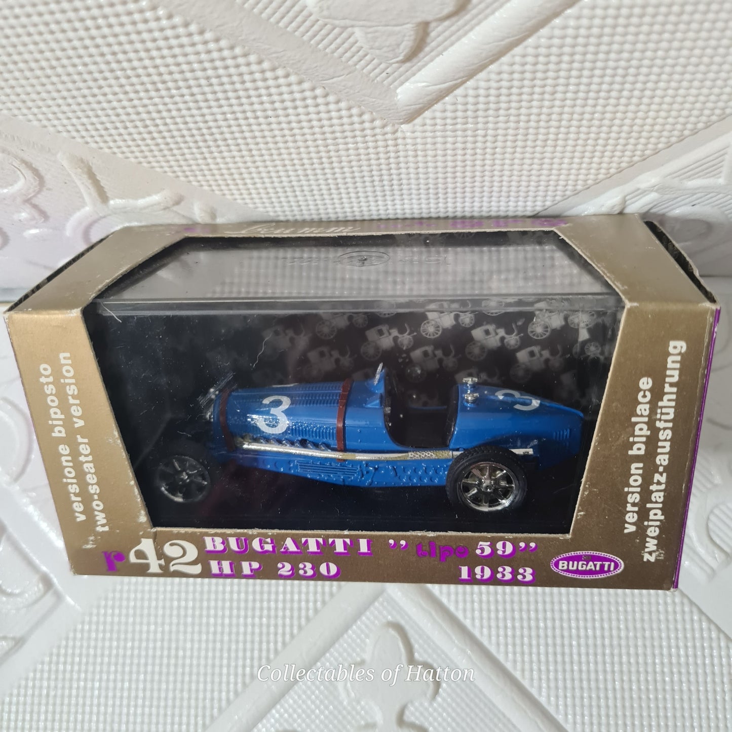 Brumm R42 1:43 Bugatti tipo 59 1933  #3 racing car diecast model boxed
