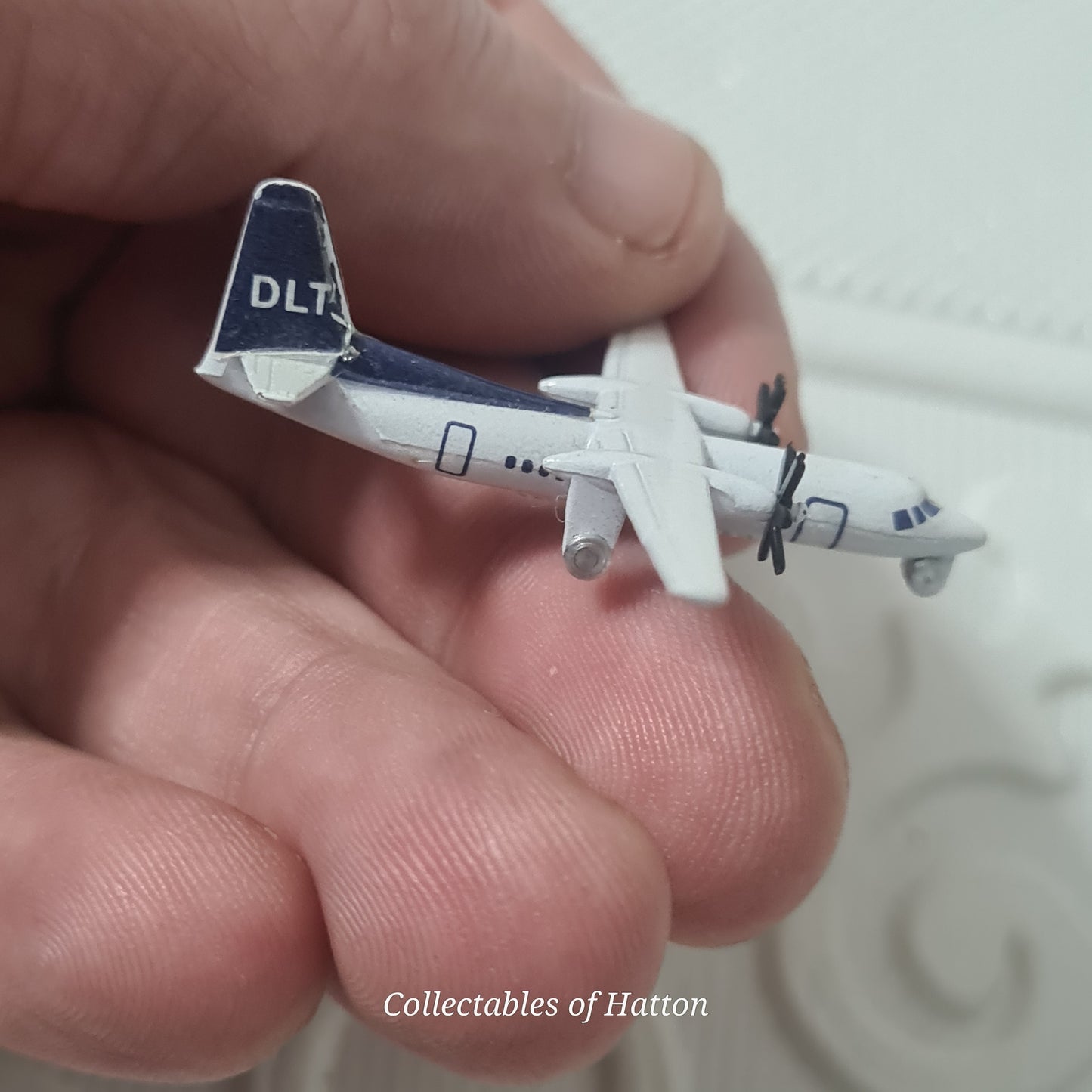 Schabak 1:600 Fokker 50 DLT Germany diecast plane boxed 930/69