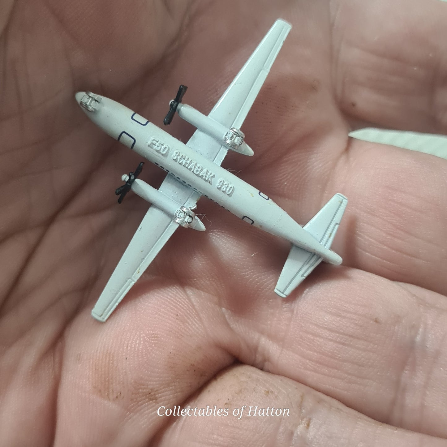 Schabak 1:600 Fokker 50 DLT Germany diecast plane boxed 930/69