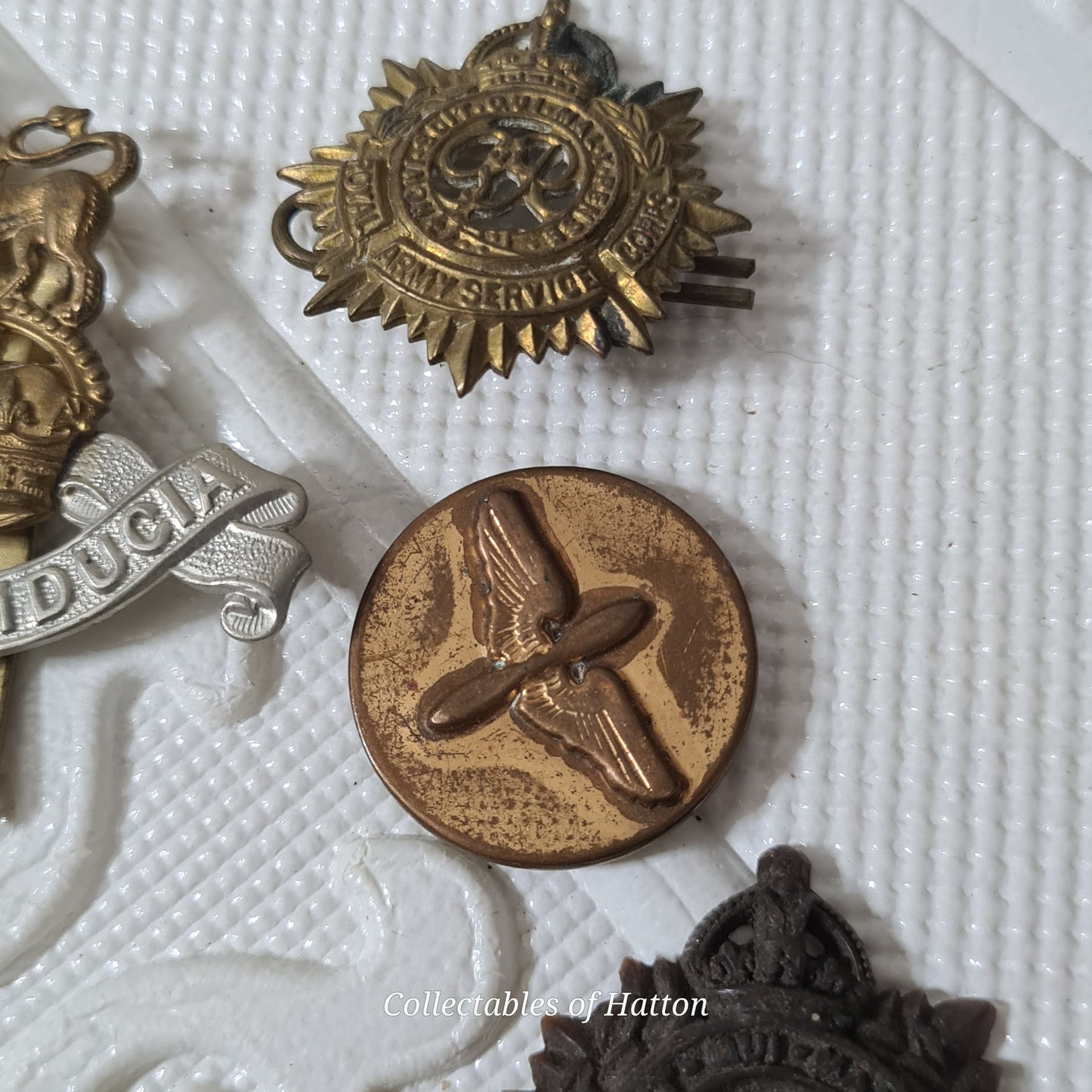 Interesting vintage Military British & royalty related badges buttons RAF etc