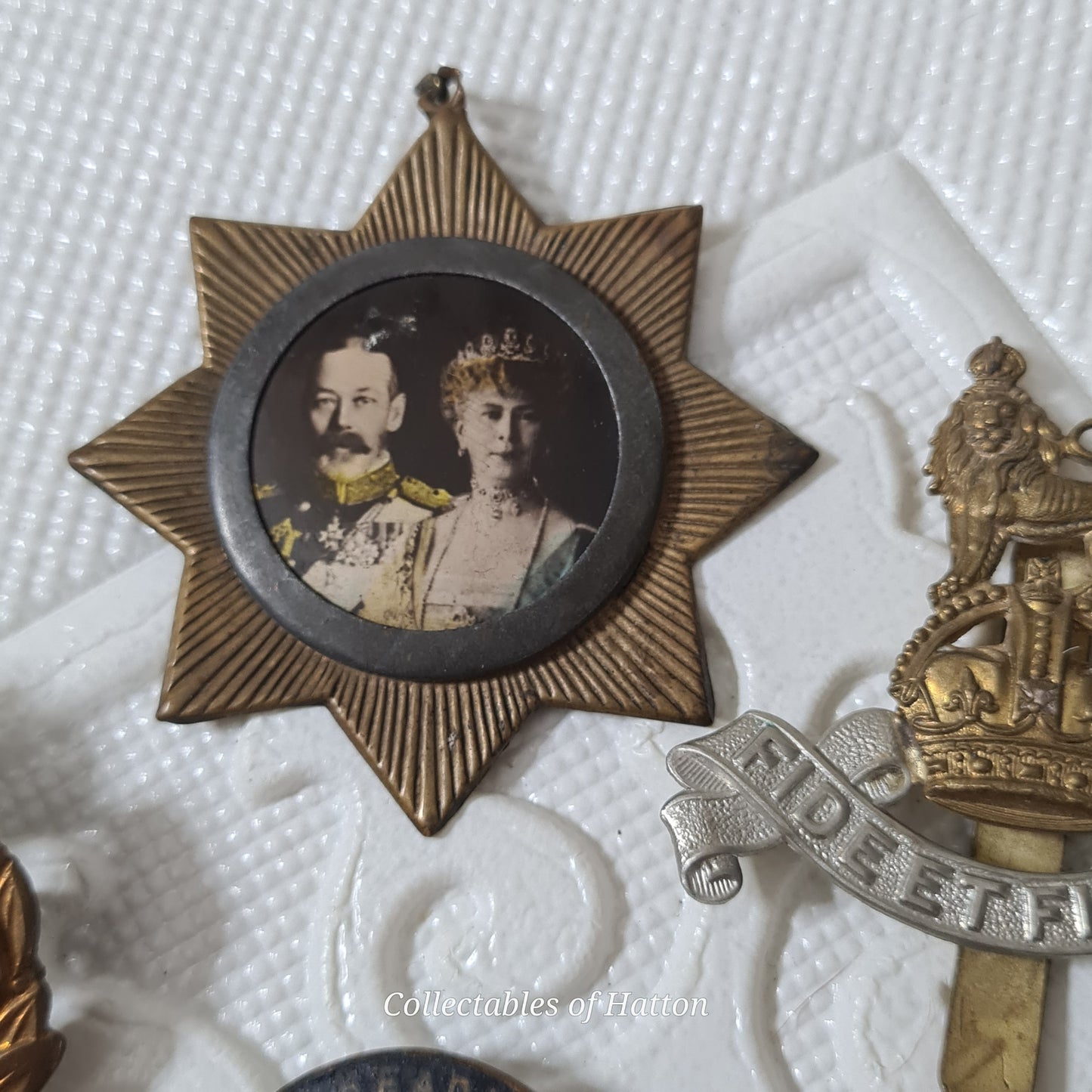 Interesting vintage Military British & royalty related badges buttons RAF etc