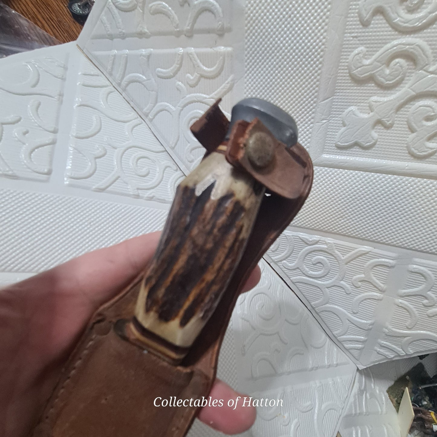 Solingen wilhelm Tell German made stag handle hunting knife high quality old