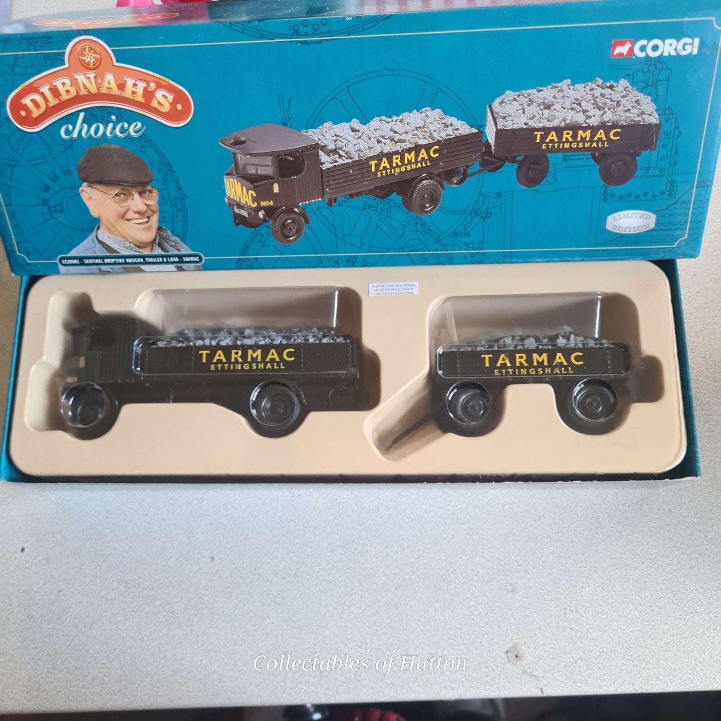 Corgi Dibnah's Choice CC20001 1:50 Sentinel Dropside wagon trailer load Tarmac mint boxed