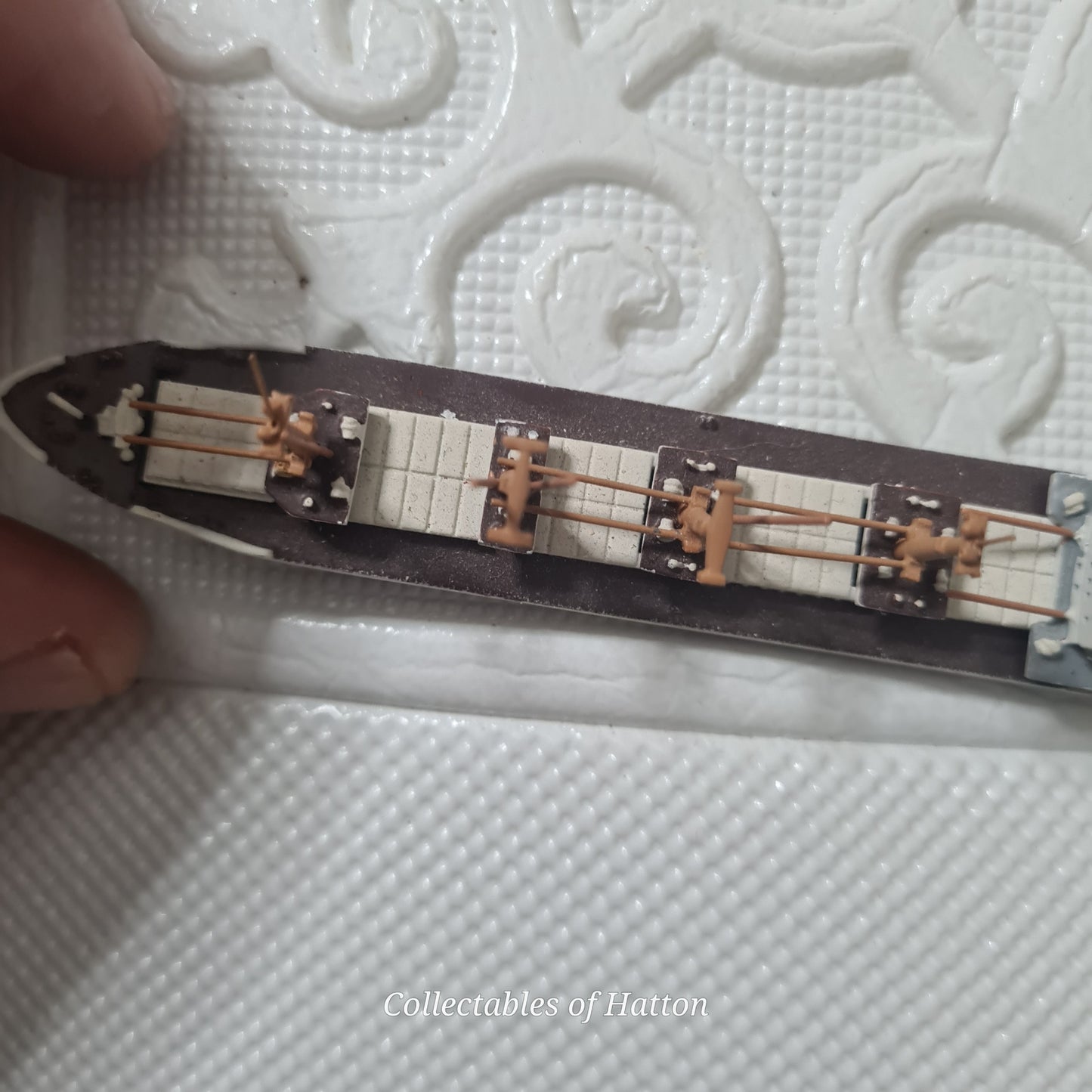 Hansa S 375 1:1250 Waterline Freighter "Lumumba" type GLR 1974 metal model ship loose