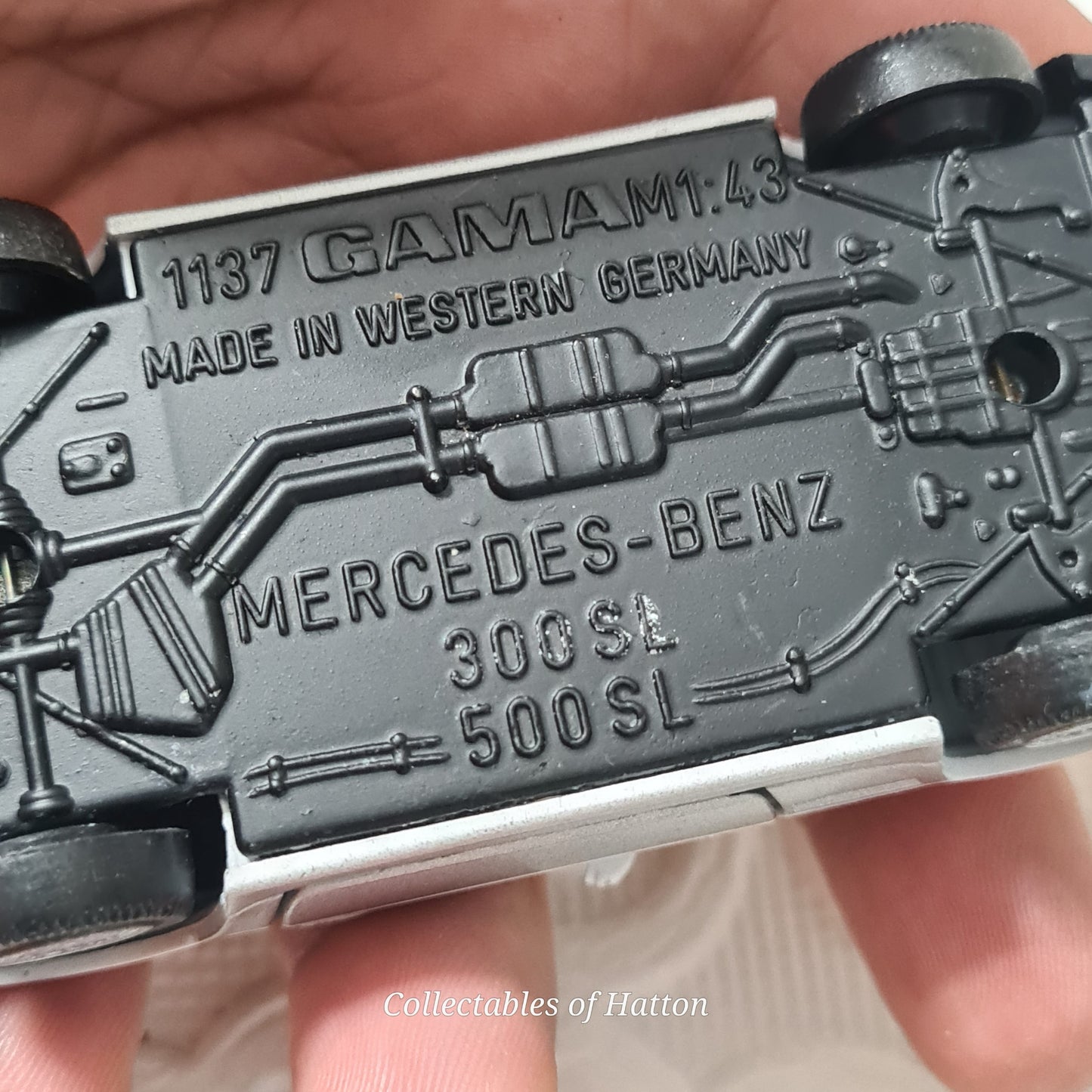 Gama 1:43 Mercedes-Benz 300sl 500sl Cabriolet white loose diecast model excellent