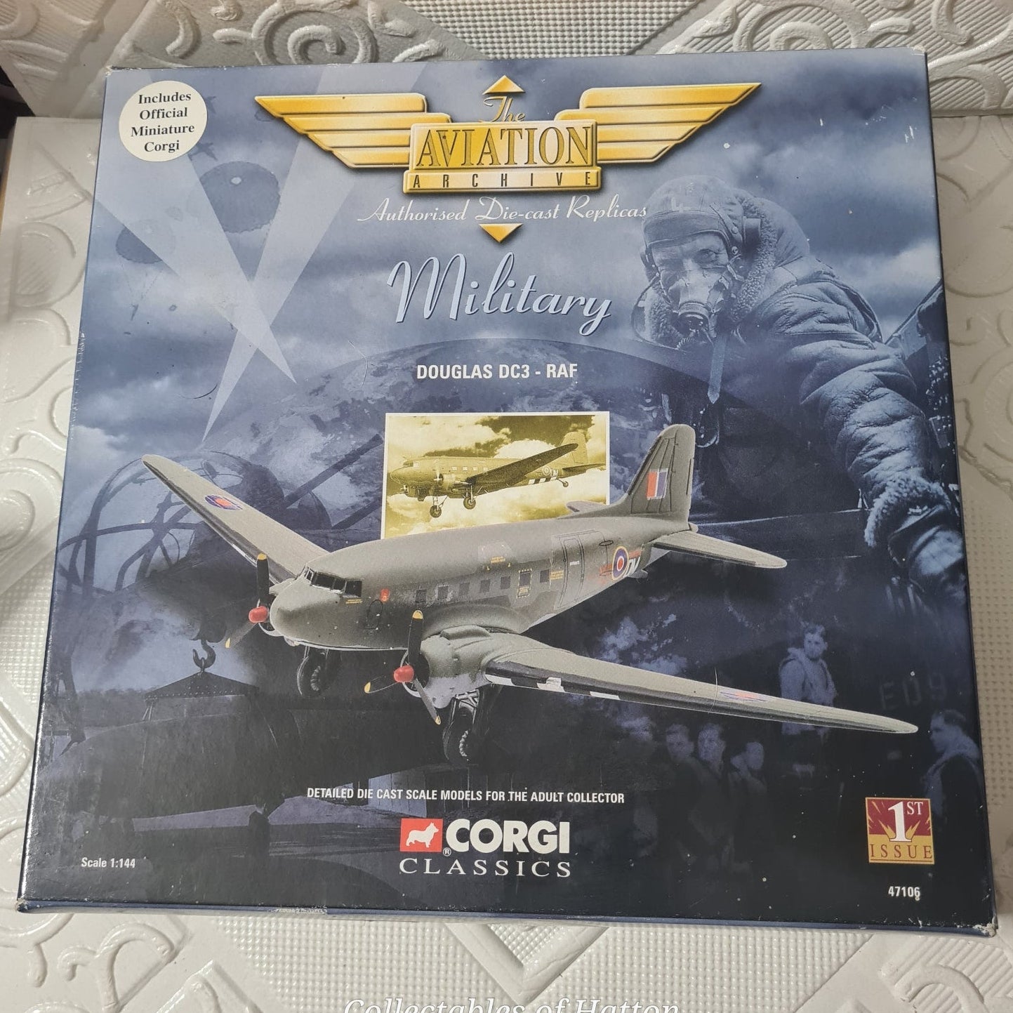 Corgi Aviation 47106 Douglas DC3 RAF 1:144 Diecast Model boxed perfect Complete