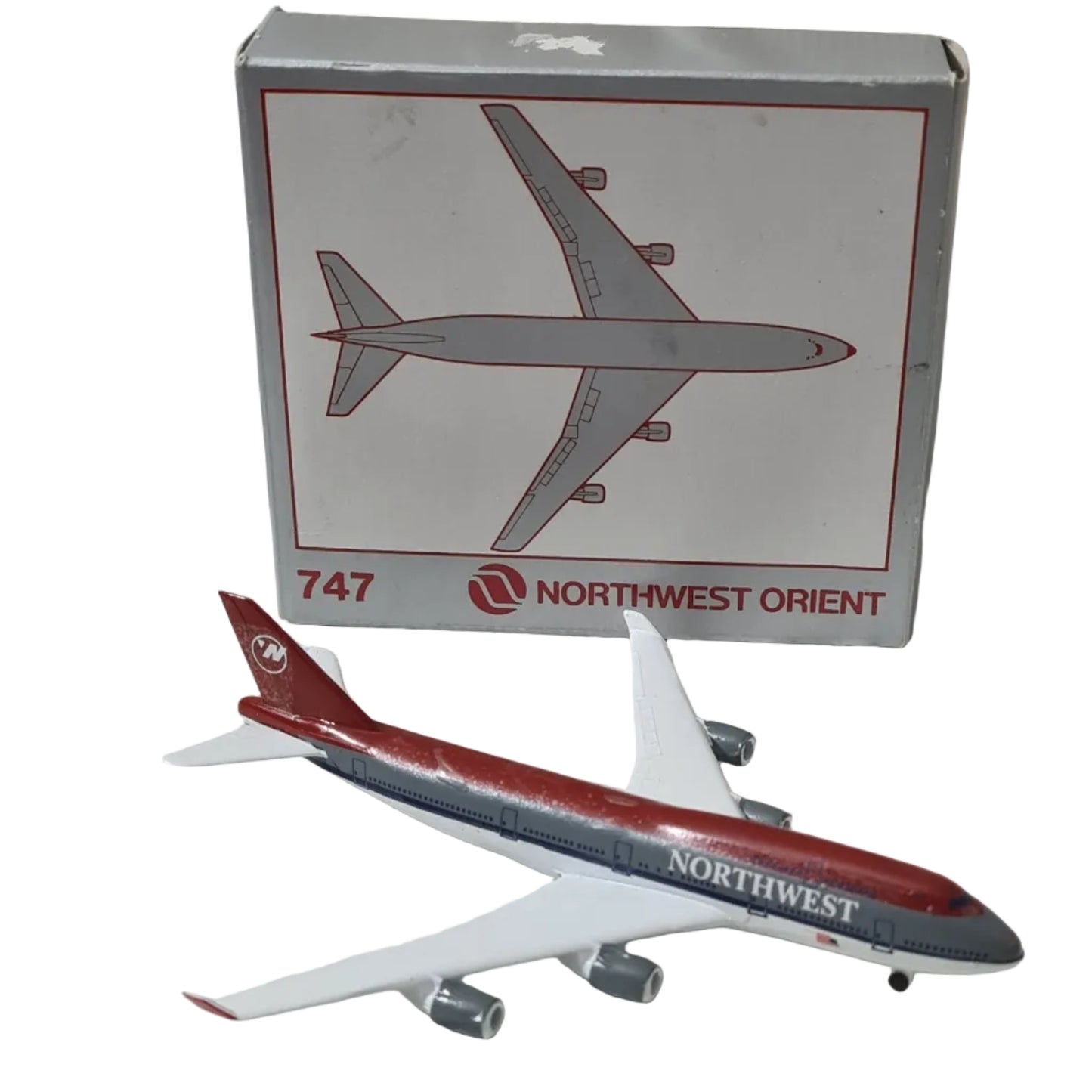 Schabak 1:600 Boeing 747 Northwest Orient Germany diecast plane boxed 901/37