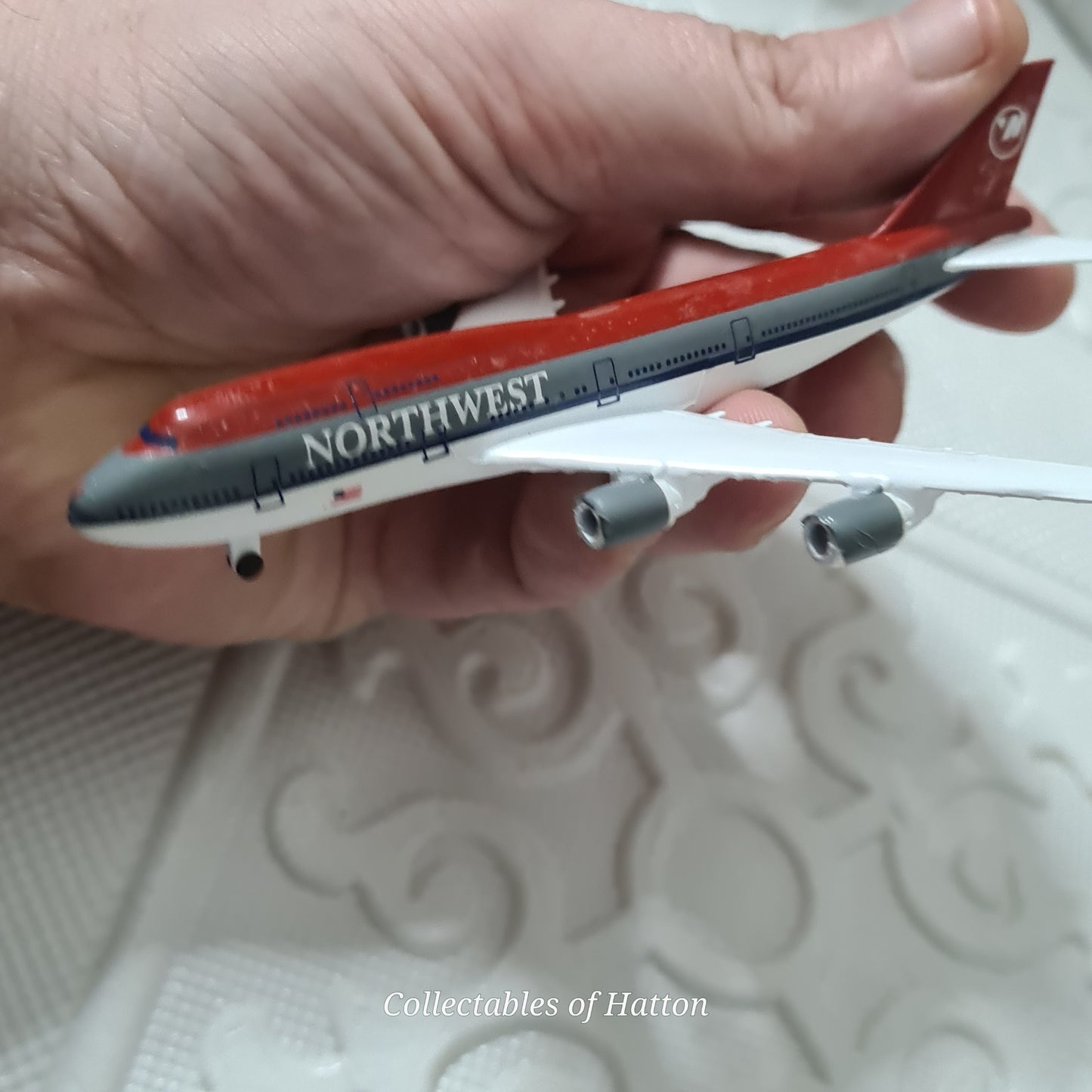 Schabak 1:600 Boeing 747 Northwest Orient Germany diecast plane boxed 901/37