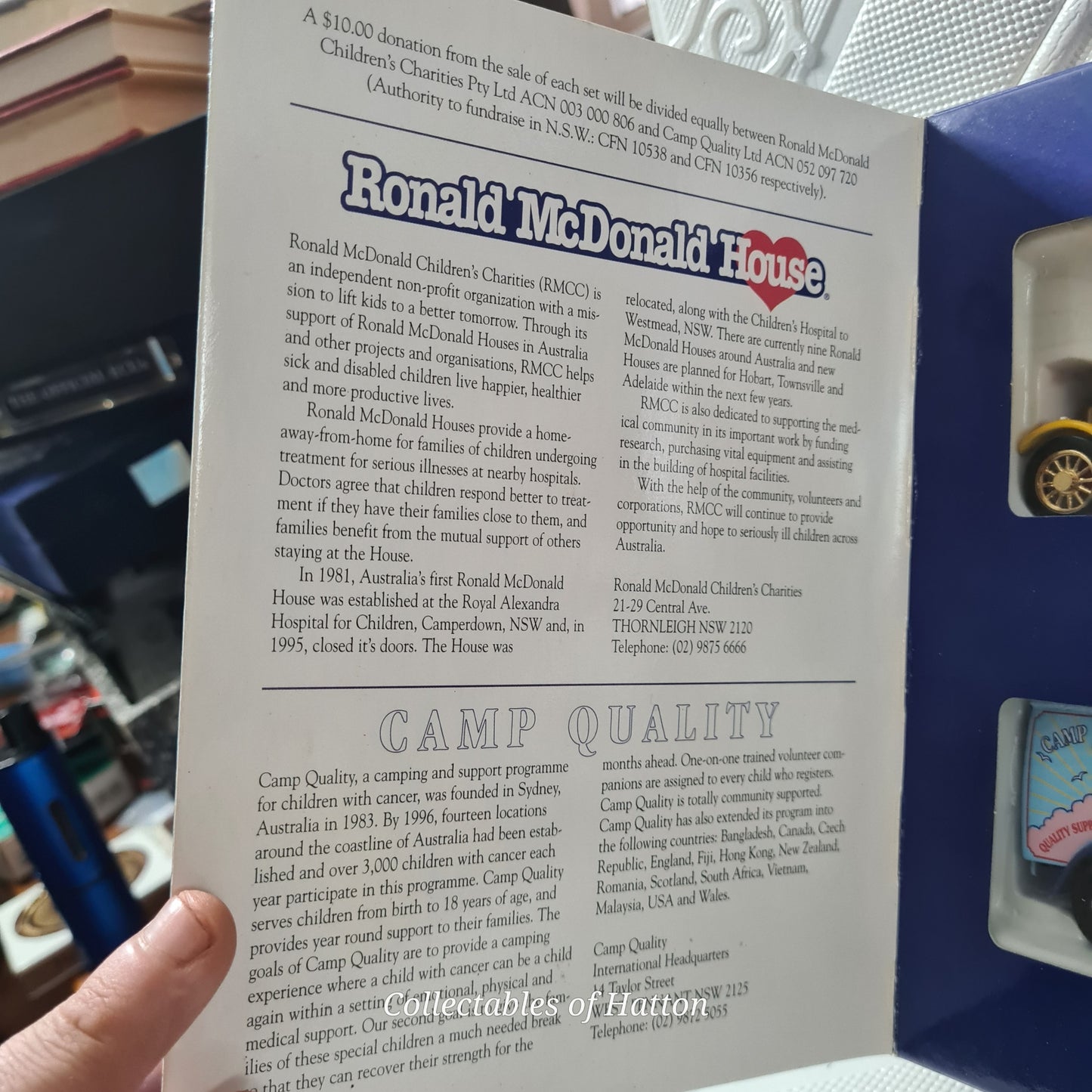 Matchbox Collectibles Ronald McDonald house 1996 collectors set children Australia boxed