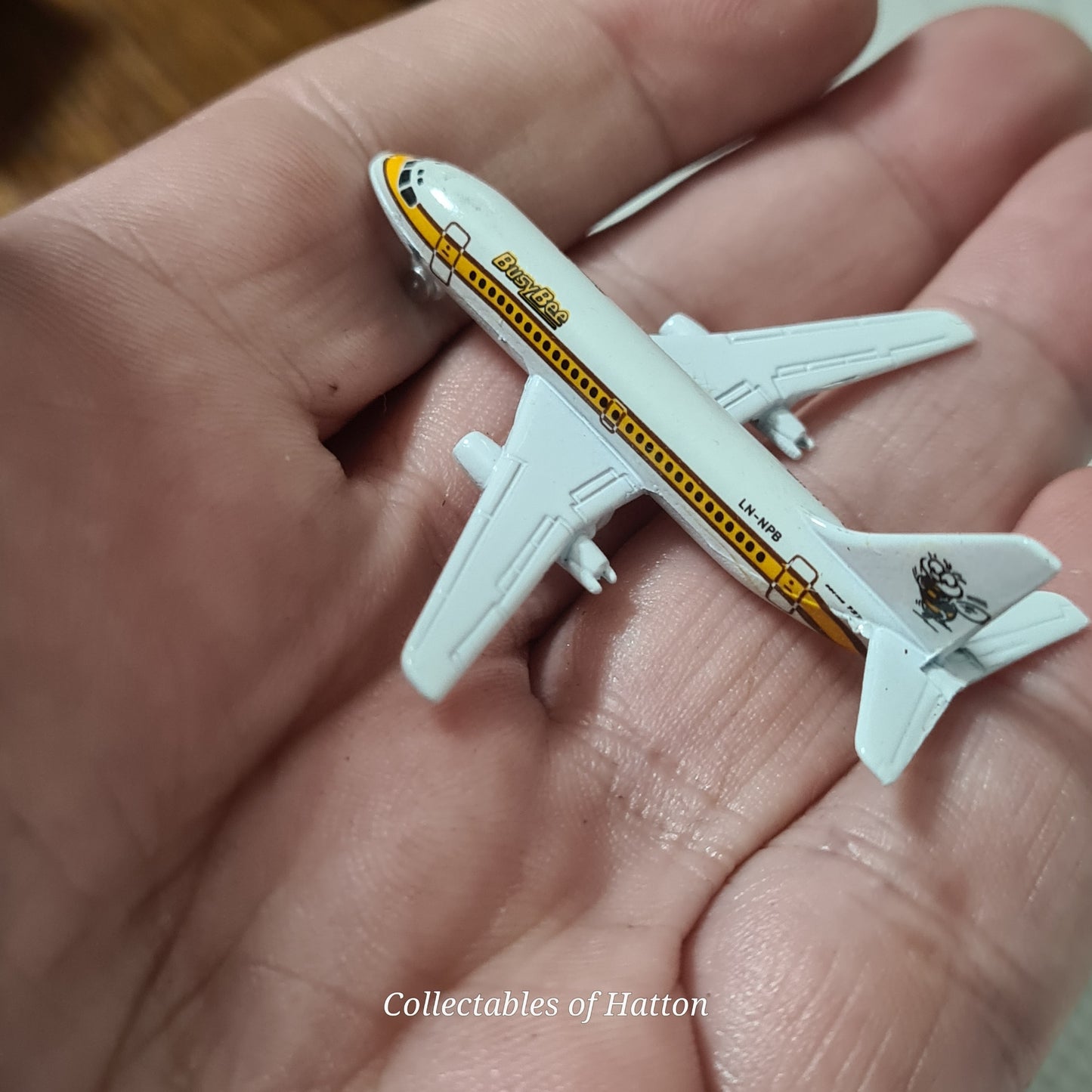 Schabak 1:600 Fokker 50 BusyBee busy bee made Germany diecast plane 930/91