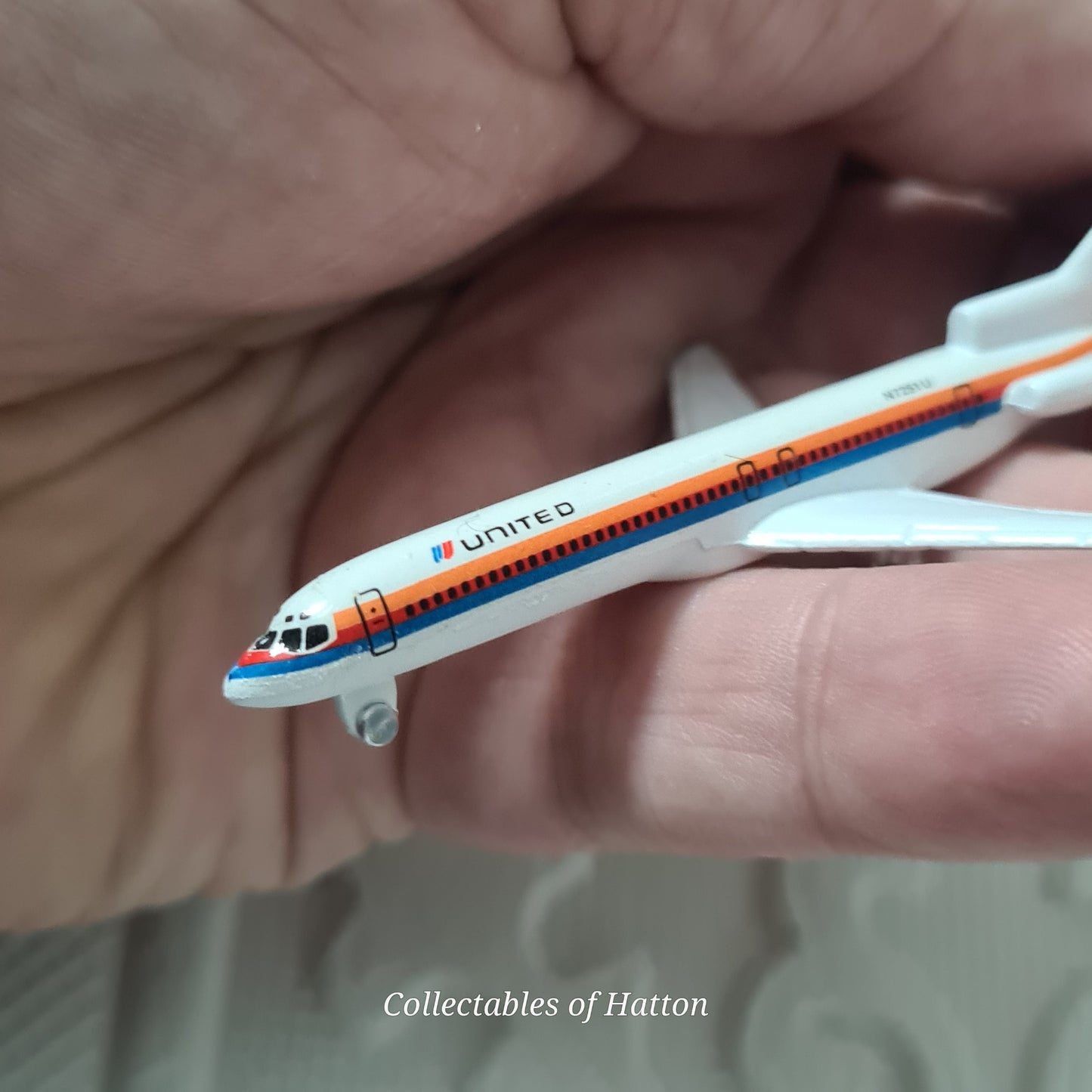 Schabak 1:600 Boeing 727 United Airlines made Germany diecast plane 906/23